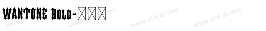 WANTONE Bold字体转换